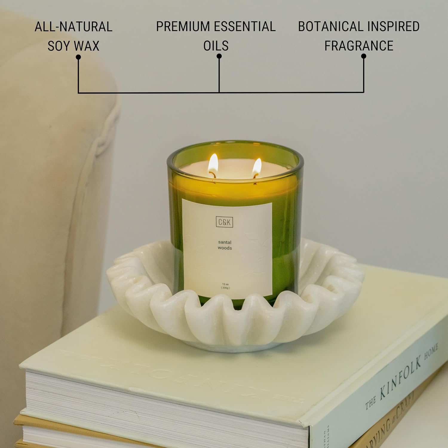 Craft Kin Home Fragrance Bundle Mayan Copal Candle Diffuser Set for Men