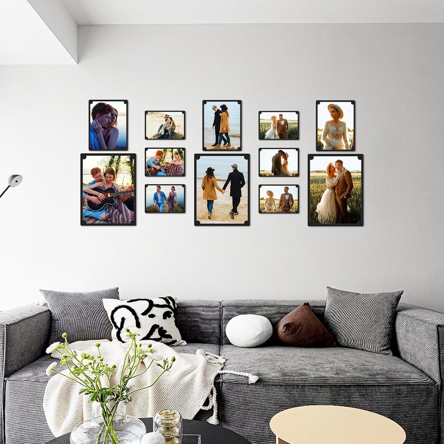 Black Paper Frames 5x7 Set of 10 Cardboard Photo Frame with Easel DIY Crafts