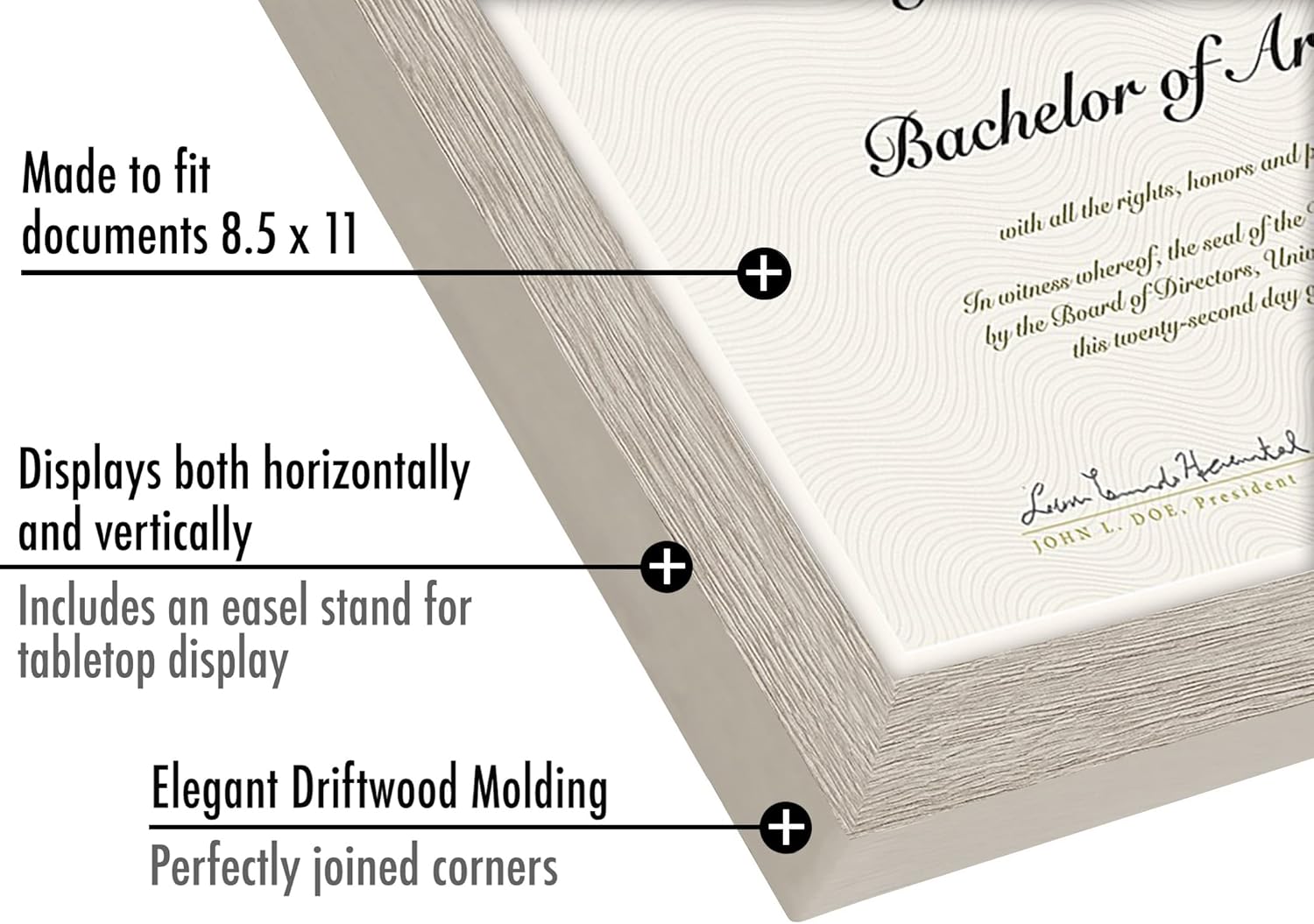 Americanflat 85x11 Diploma Frame Set of 2