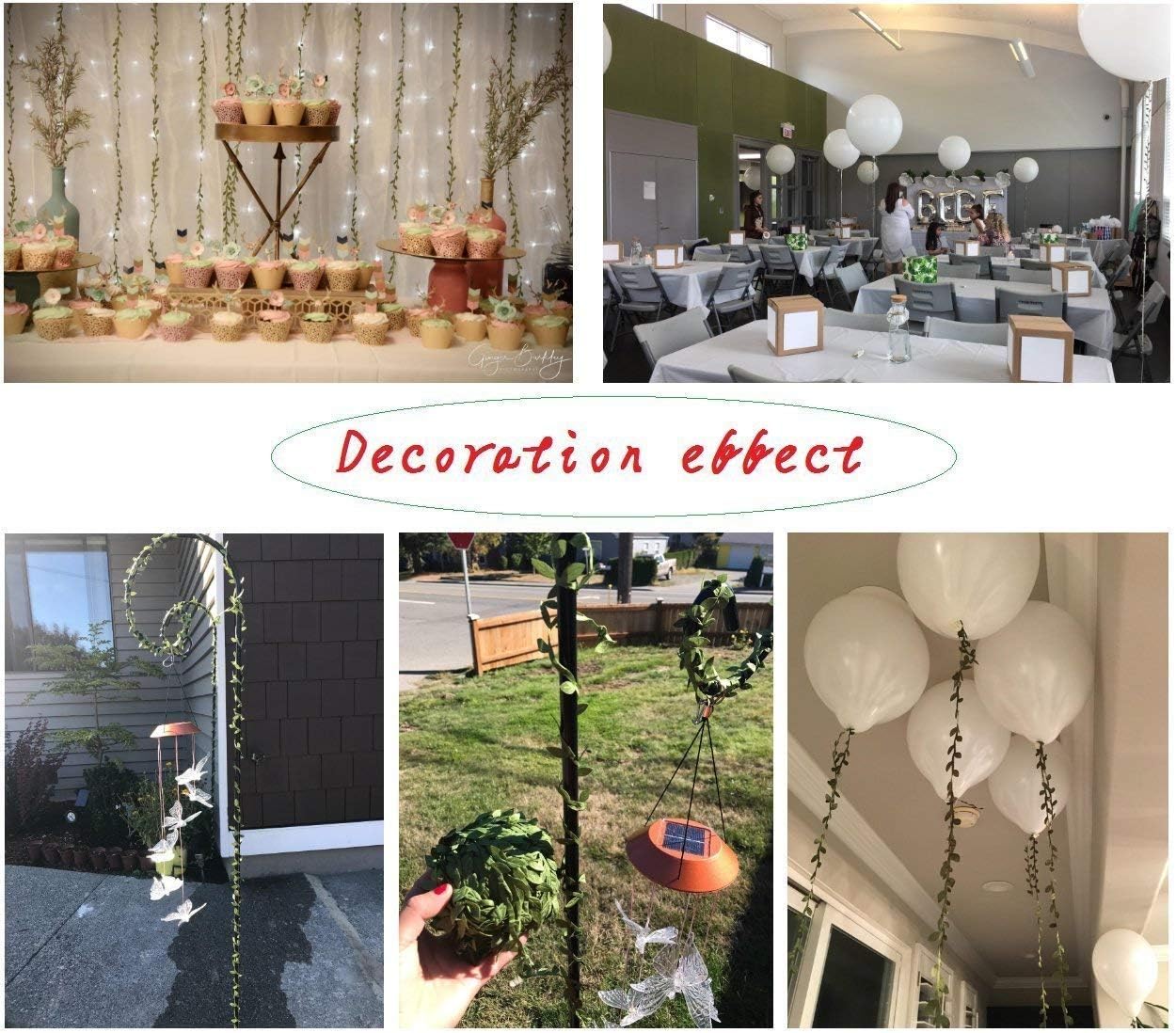 132 Ft Large Leaf Trim Ribbon for Home Decor and Party Crafts