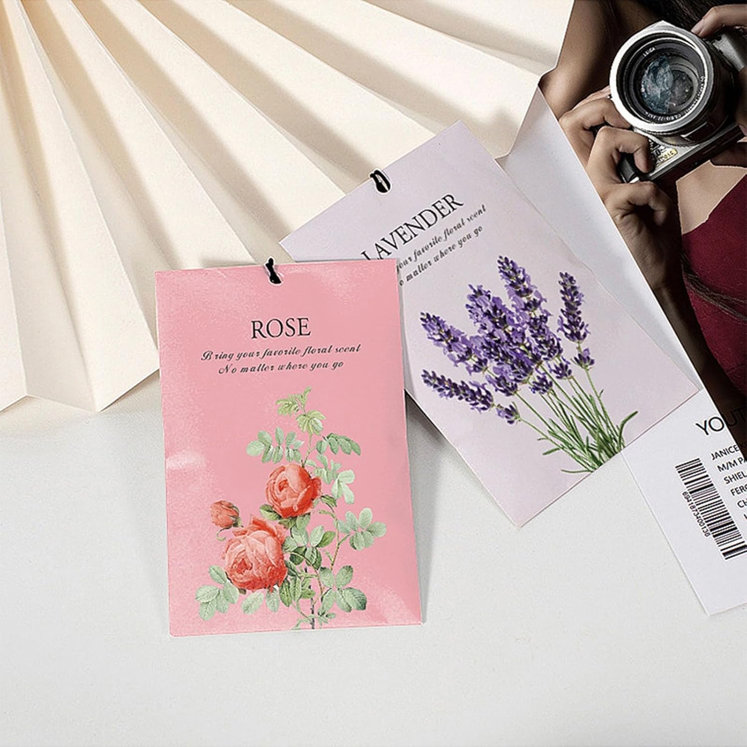 AOIROE Scented Bags - Long Lasting Vanilla Fragrance Sachets for Drawer Closet Car Shoe Storage