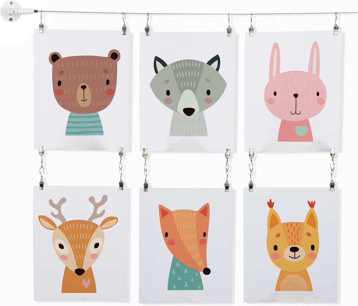 You Have Space TOTART Picture Hanging Kit with 18 Clips and Curtain Rod