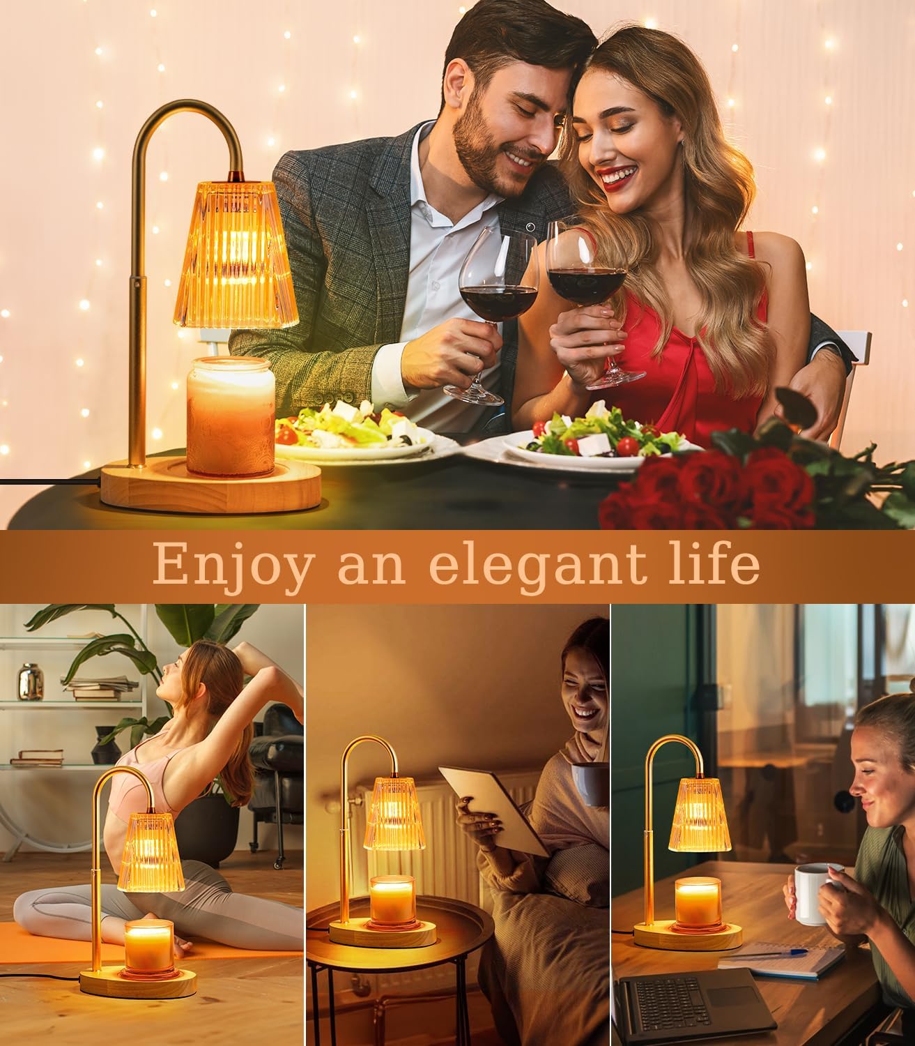 Elegant Candle Warmer Lamp with Timer