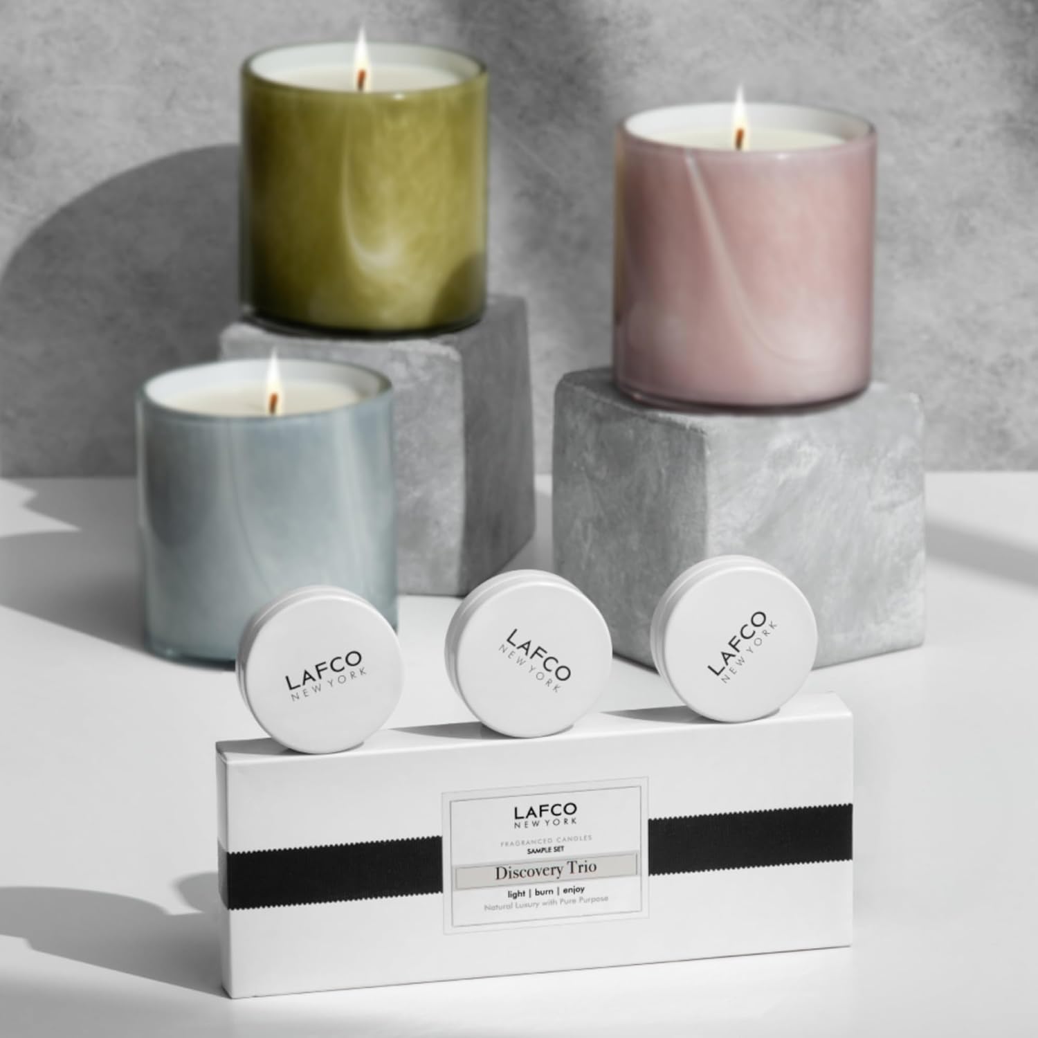 Discovery Trio Candle Samples - 3 Fragrance Scents 4-Hour Burn Time