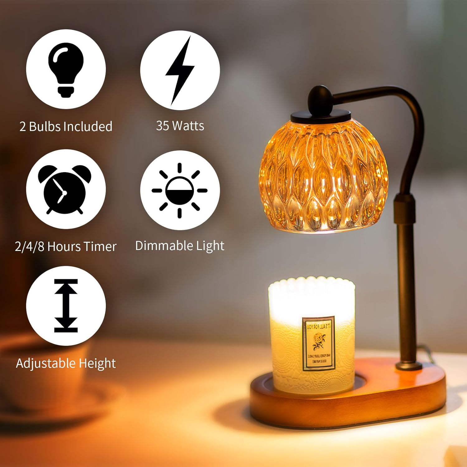 Romadedi Candle Warmer Lamp with Timer