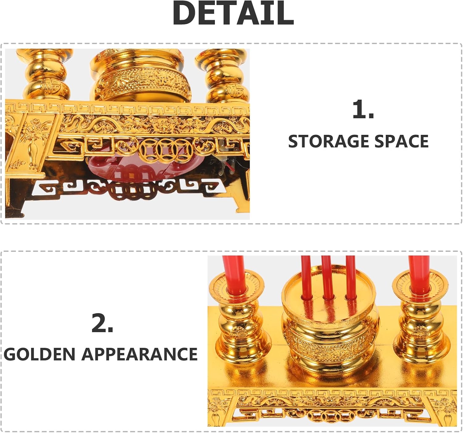 Uonlytech Chinese Style LED Candle Lamp for Meditation and Home Decor