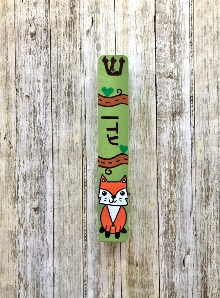 Fox Mezuzah Scroll Case for Kids