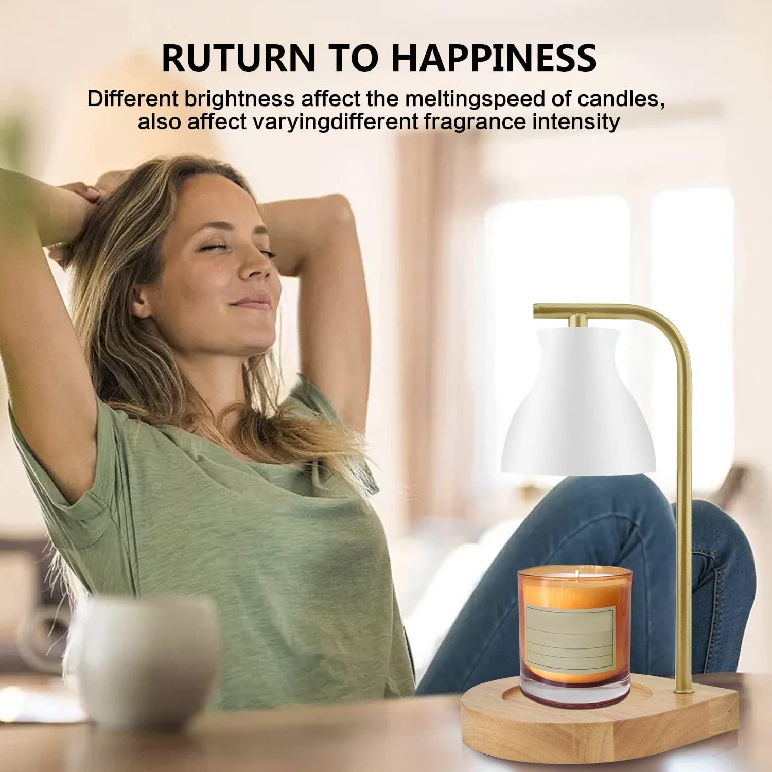 SOKCVSEA Candle Warmer Lamp with Dimmable Light