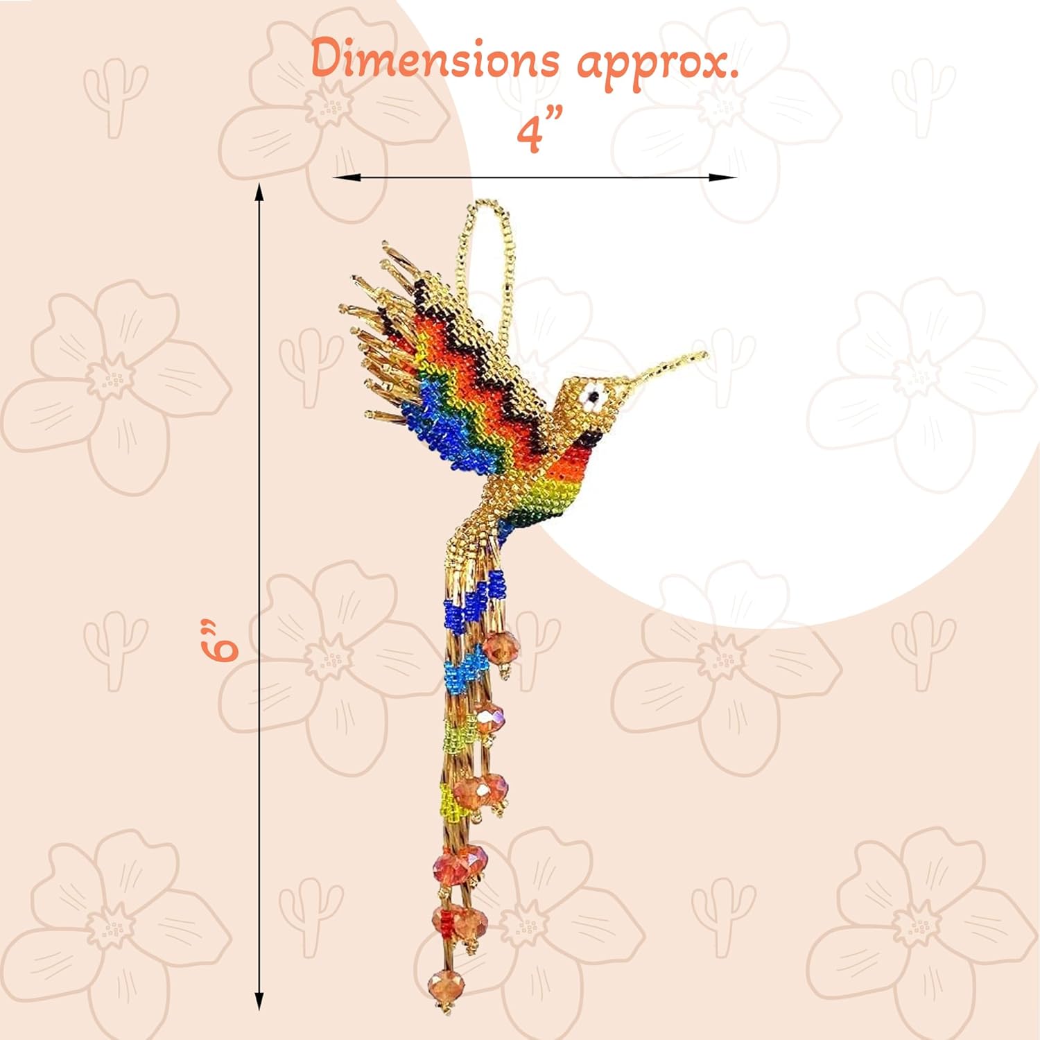 Mia Jewel Shop Gold Rainbow Hummingbird Hanging Ornament