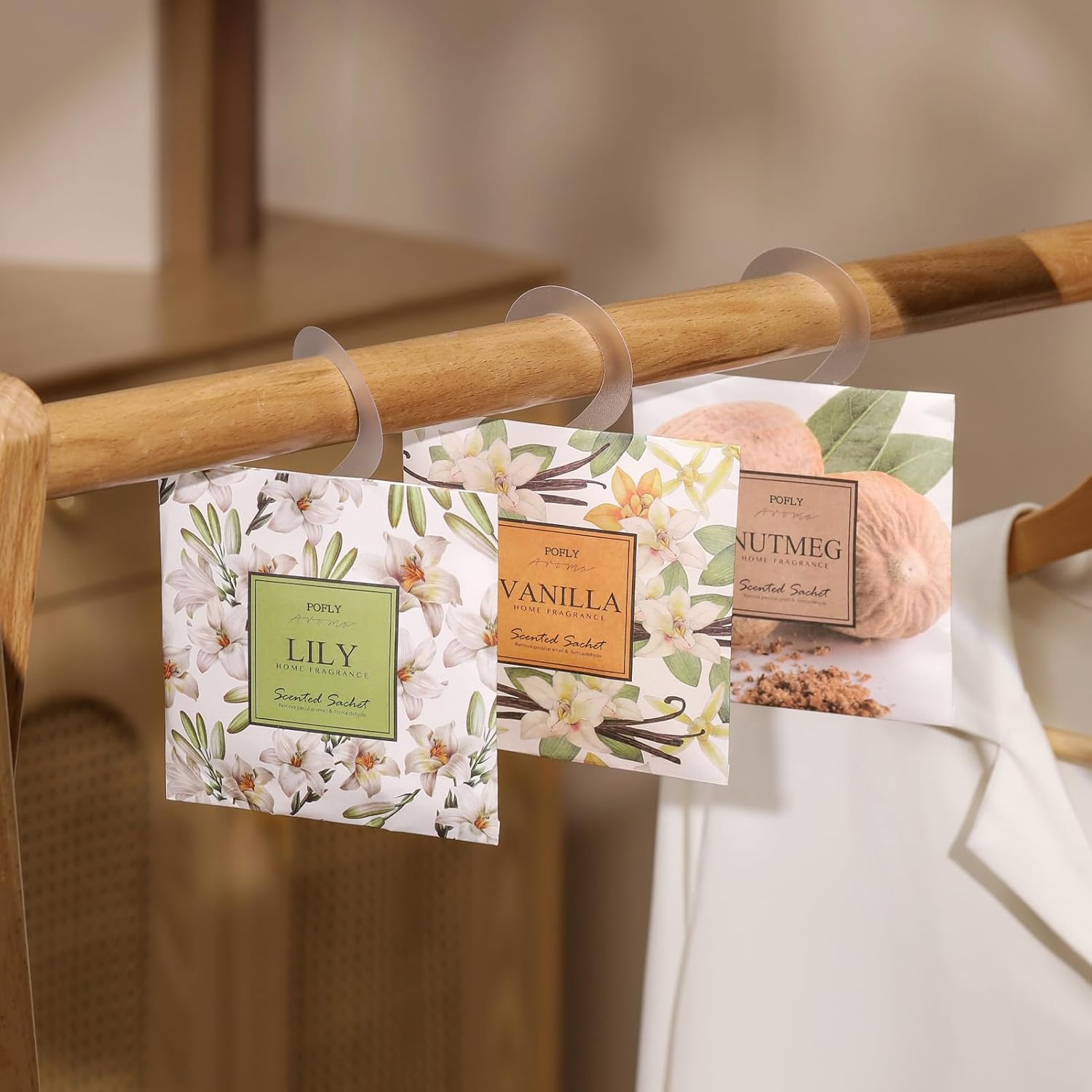 12 Pack Nutmeg Scented Sachets for Home Freshness