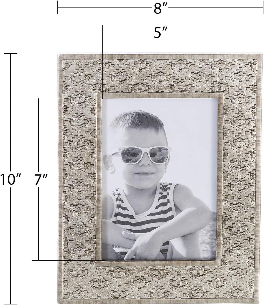Creative Scents Dublin Silver 5x7 Picture Frame Wall Desk Display