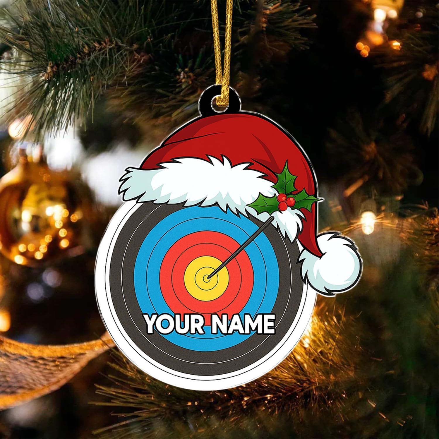 Personalized Archery Christmas Ornament - Custom Snow Globe Acrylic Decoration for Bowhunters and Hunters