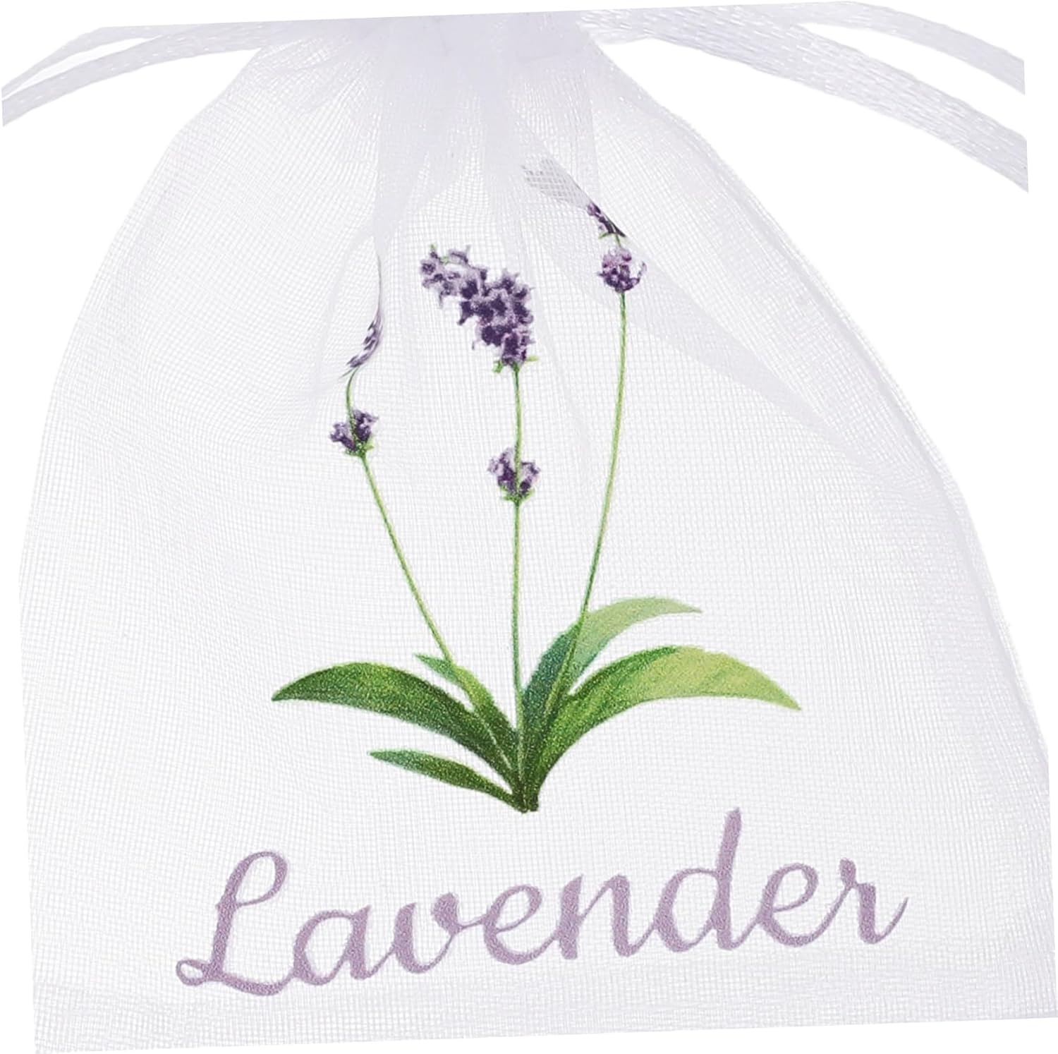 20pcs White Lavender Sachet Bags with Drawstring for Home Fragrance Storage