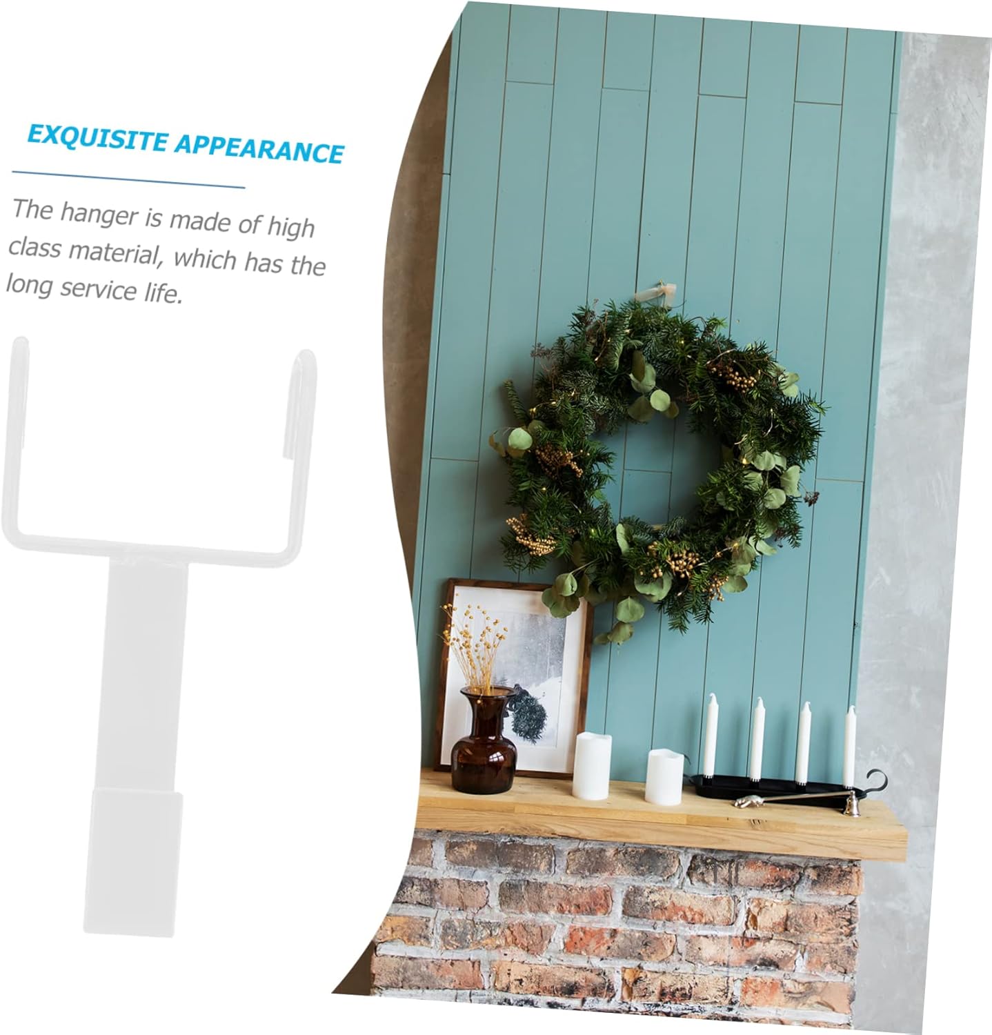 2 Pcs Metal Wreath Hooks Christmas Decor Hooks