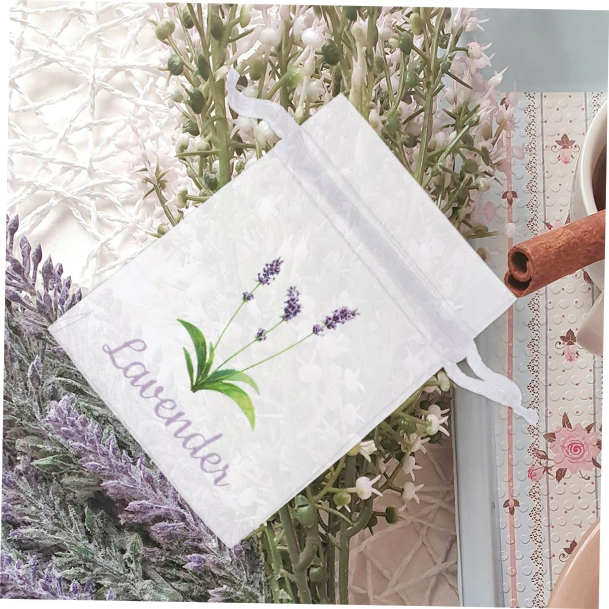 50pcs Lavender Sachet Bags Empty for Dried Flowers Spices Tea Storage