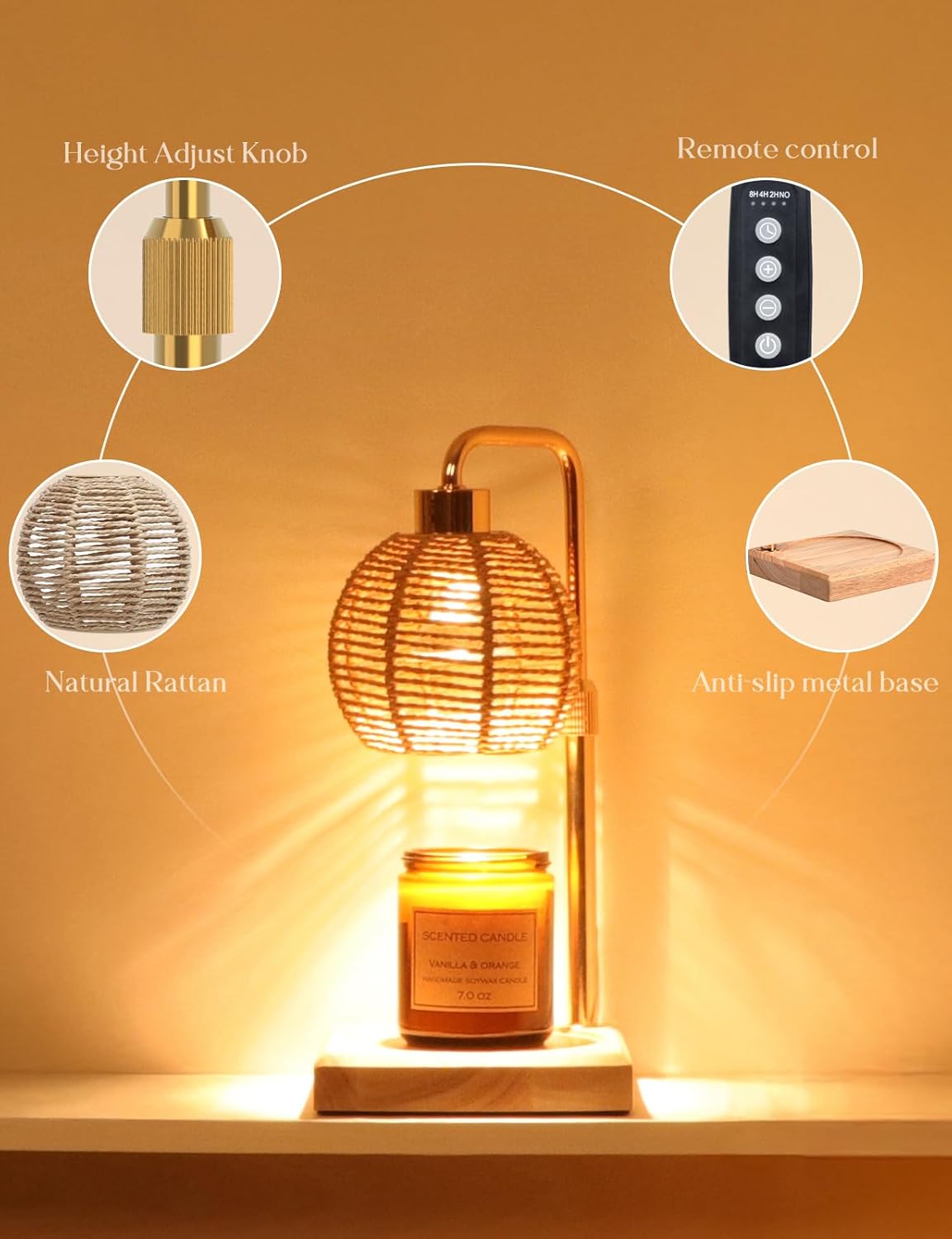 Yohonk Candle Warmer Lamp with Timer and Dimmer