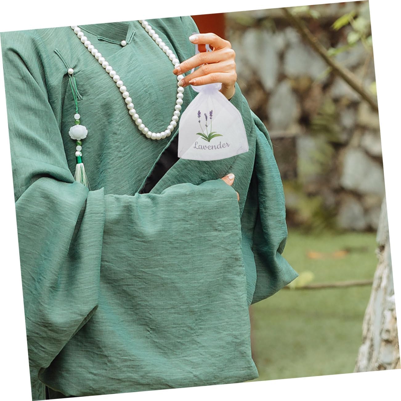Happyyami Lavender Scented 20pcs Drawstring Sachets Bags for Fragrance Storage
