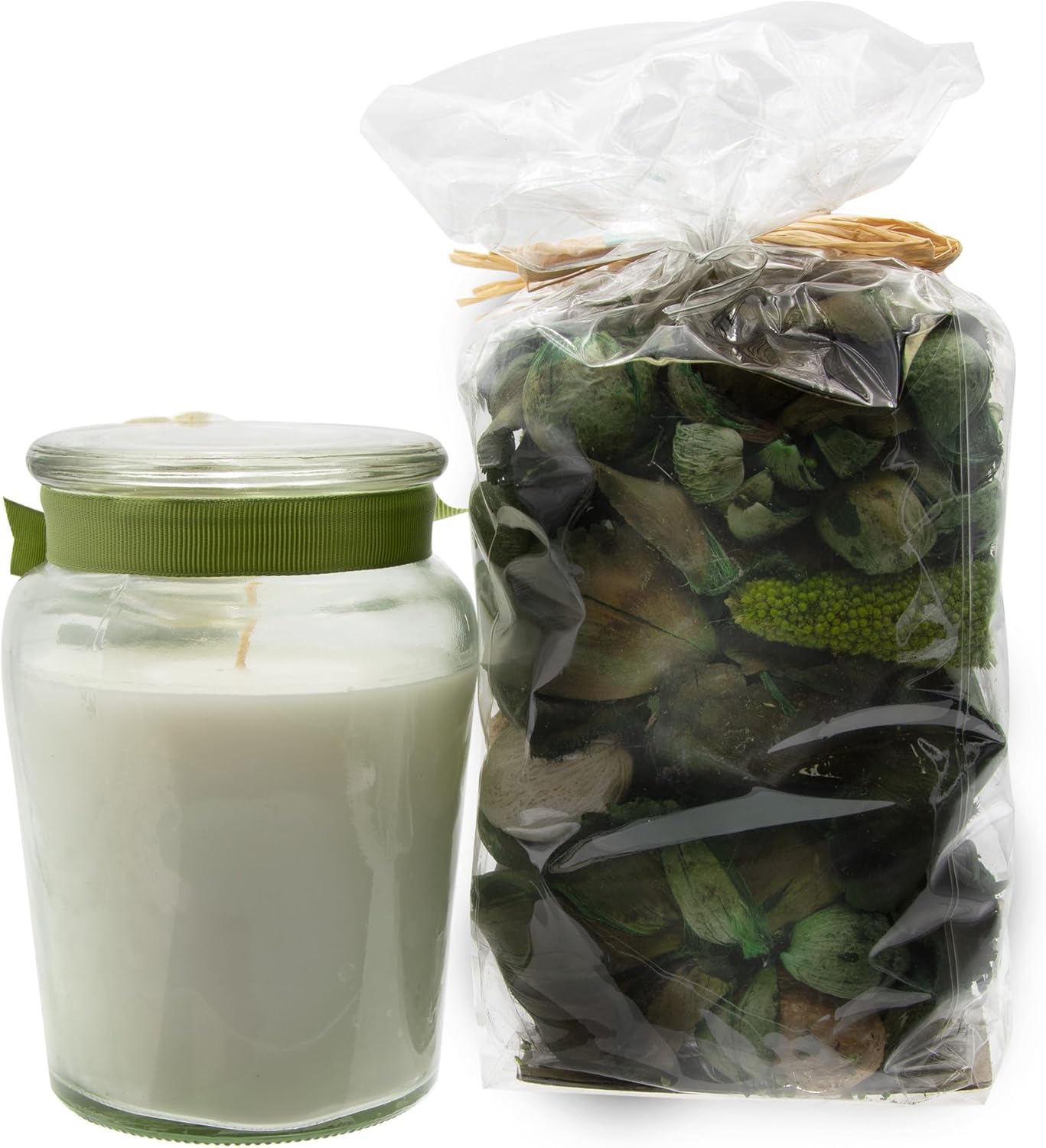 Classic White Gardenia Jar Candle and Potpourri Set
