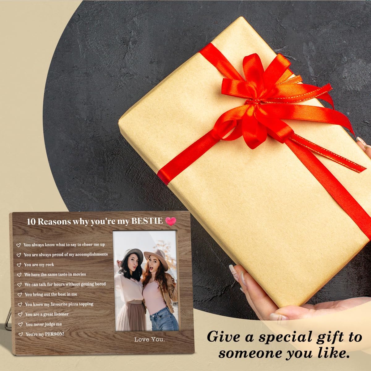 Best Friend Wooden Picture Frame - 4x6 Wall Display