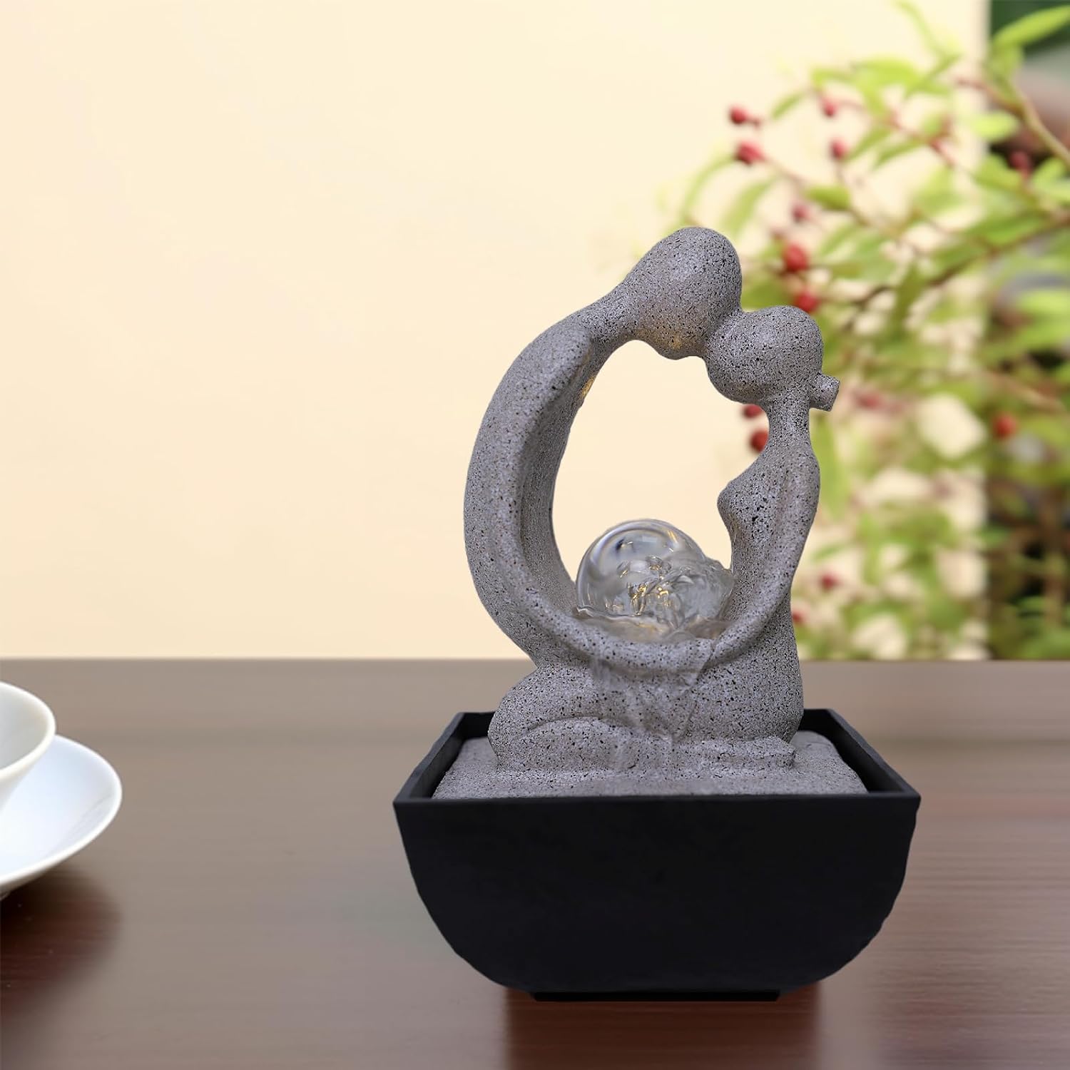 Ferrisland Indoor Tabletop Fountain with LED Lights