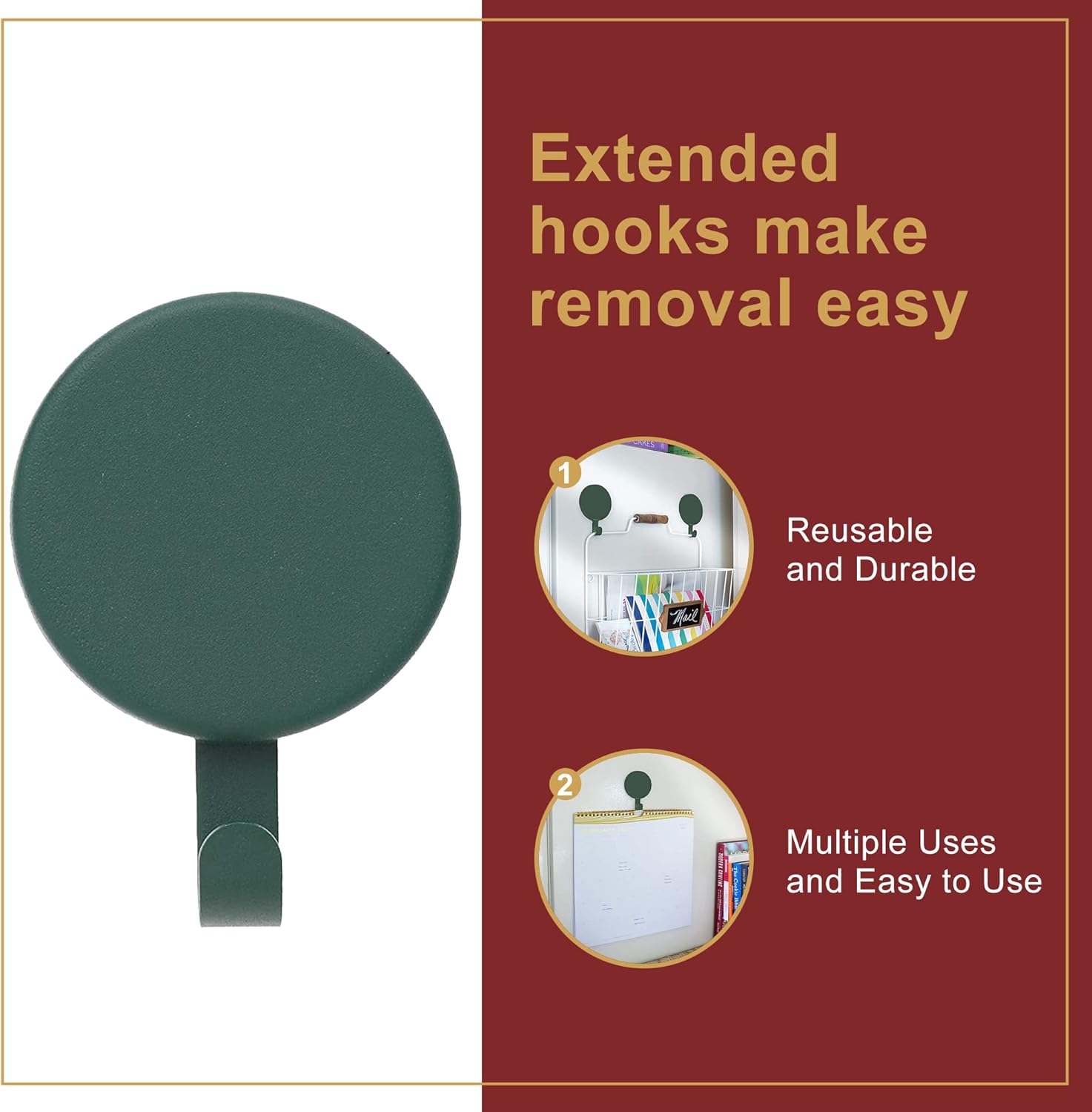 Haute Decor Magnetic Hanger 1 Pack for Metal Doors