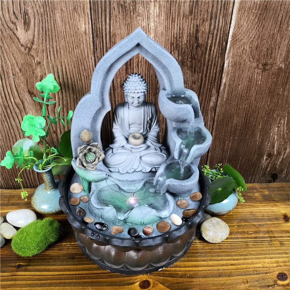 118 Inch Buddha Tabletop Fountain with LED Light