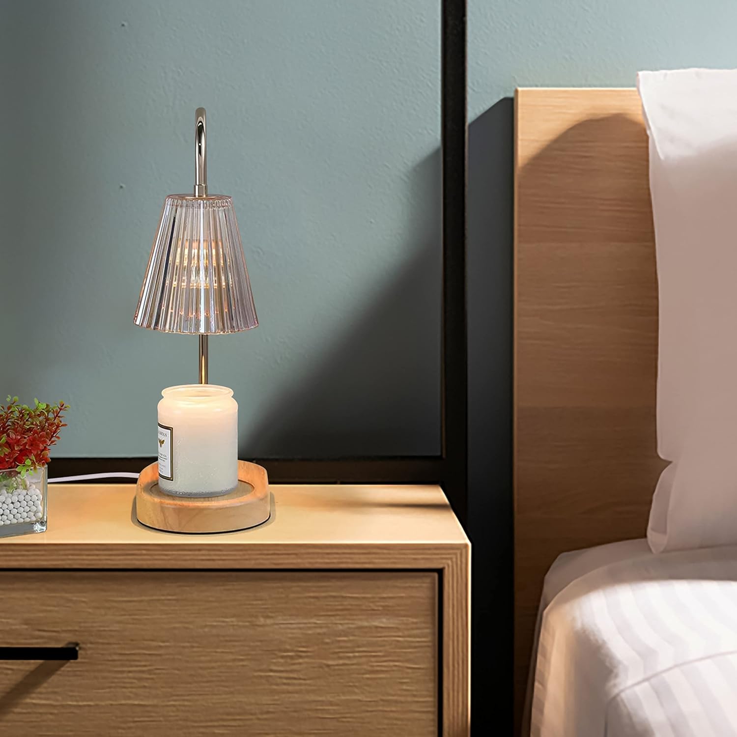 Candle Warmer Lamp with 2 Bulbs for Safe Candle Use at Home or Office