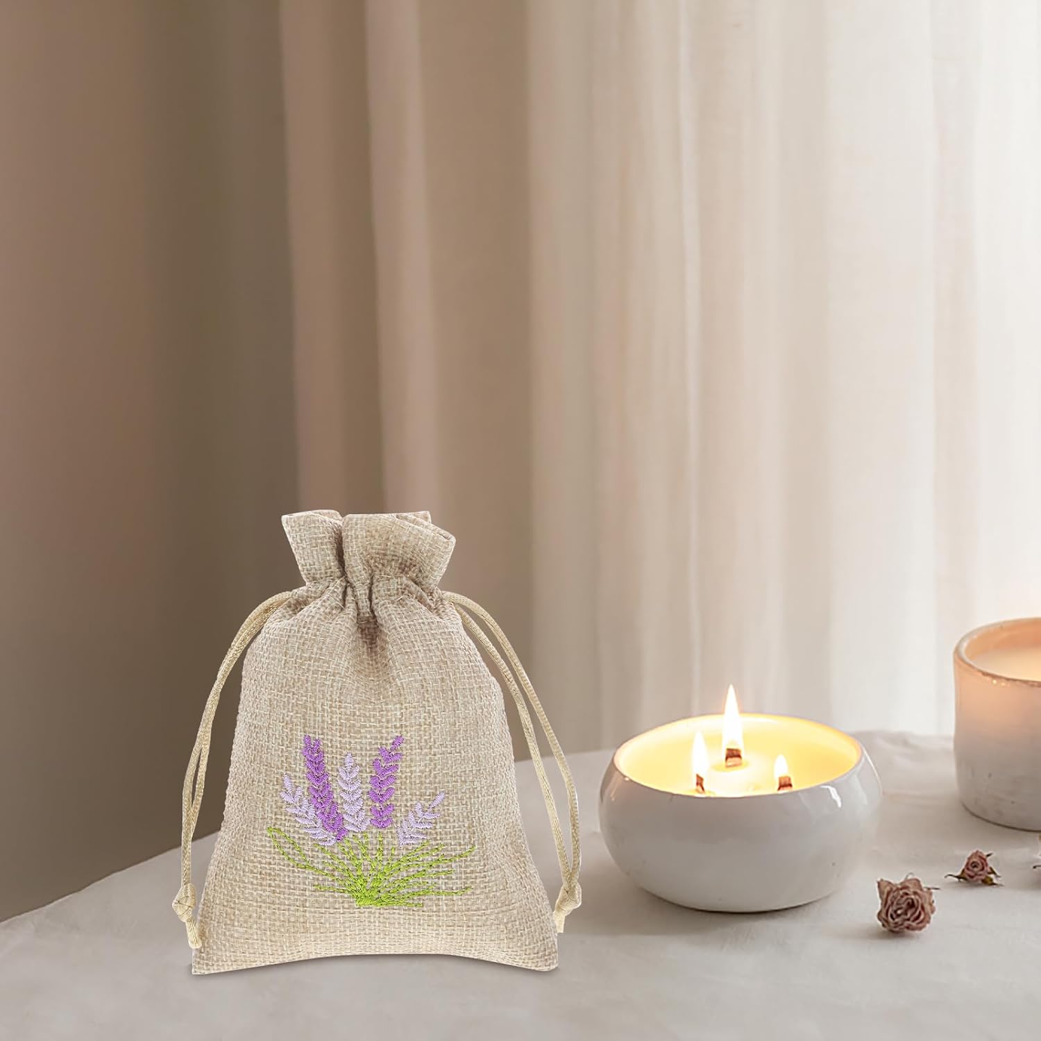 Luxshiny Lavender Scented Linen Sachets 10pcs