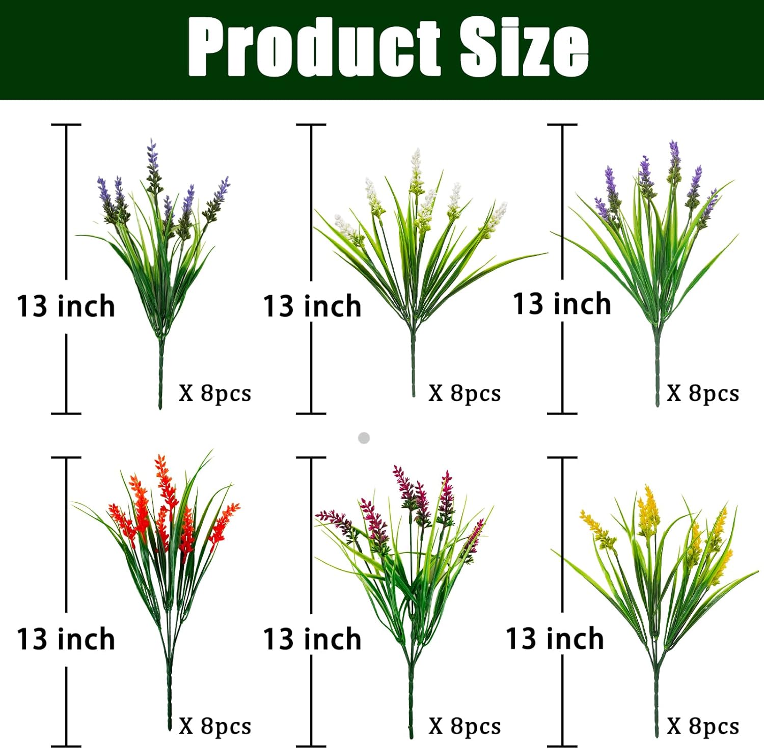 Agusbagli 48 Bundles Artificial Grass Fake Plants for Outdoor Decor