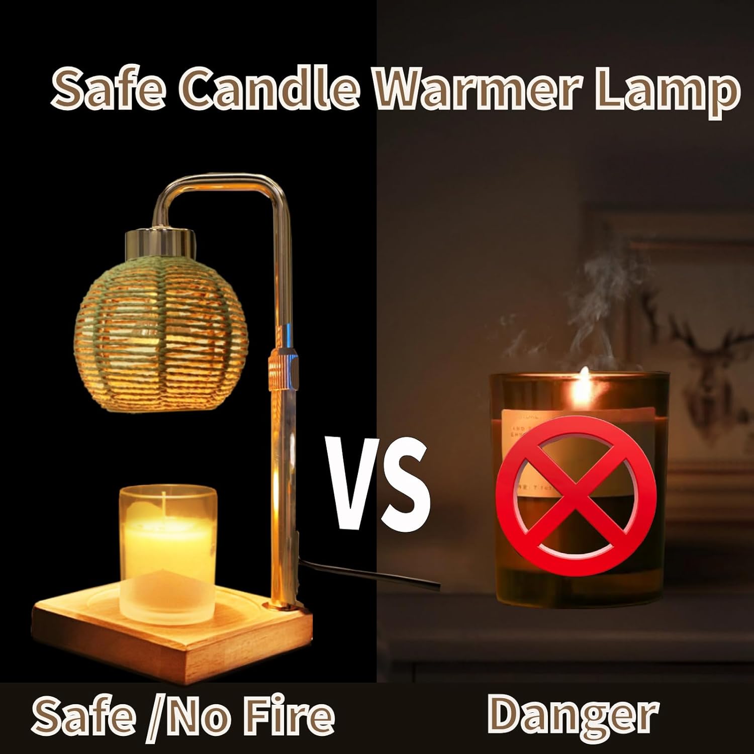 Candle Warmer Lamp with Timer and Dimmer