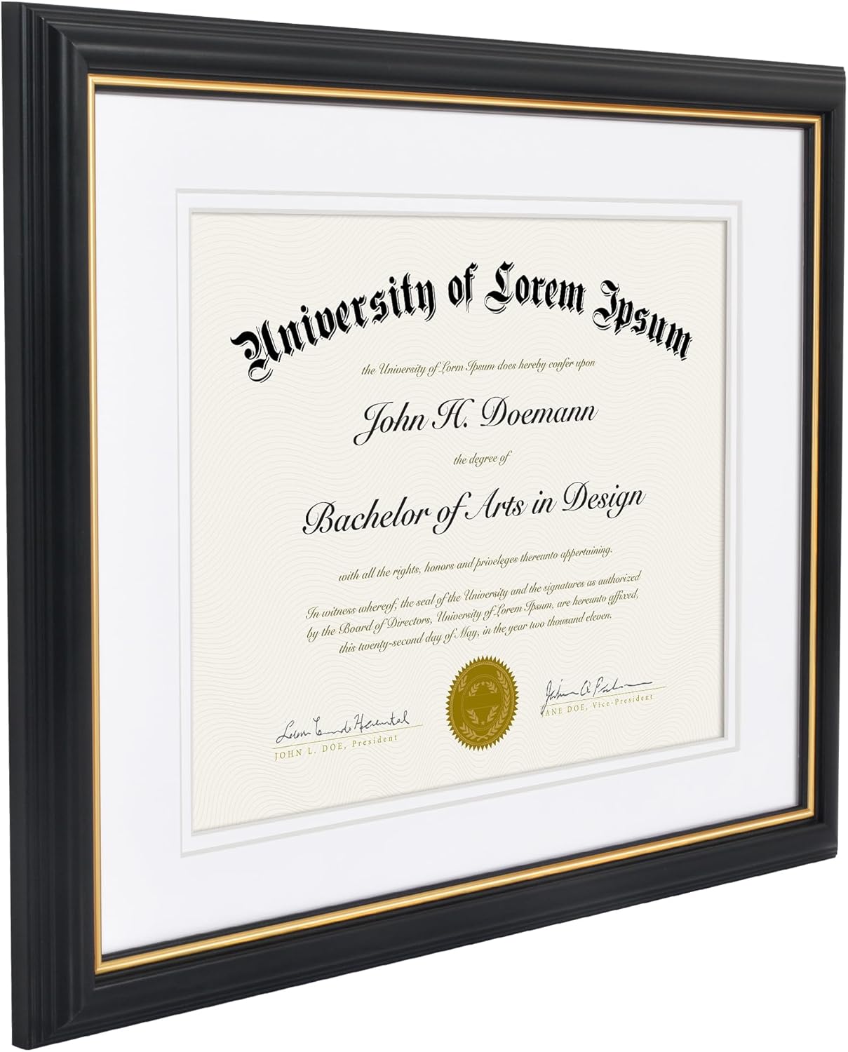 Americanflat Ornate Diploma Frame in Black