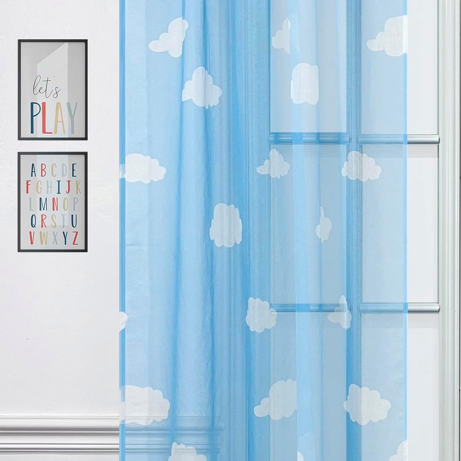 WINYY Sheer Curtain Panel for Kids Room
