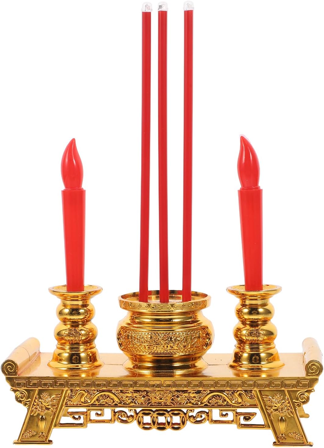 Uonlytech Chinese Style LED Candle Lamp for Meditation and Home Decor