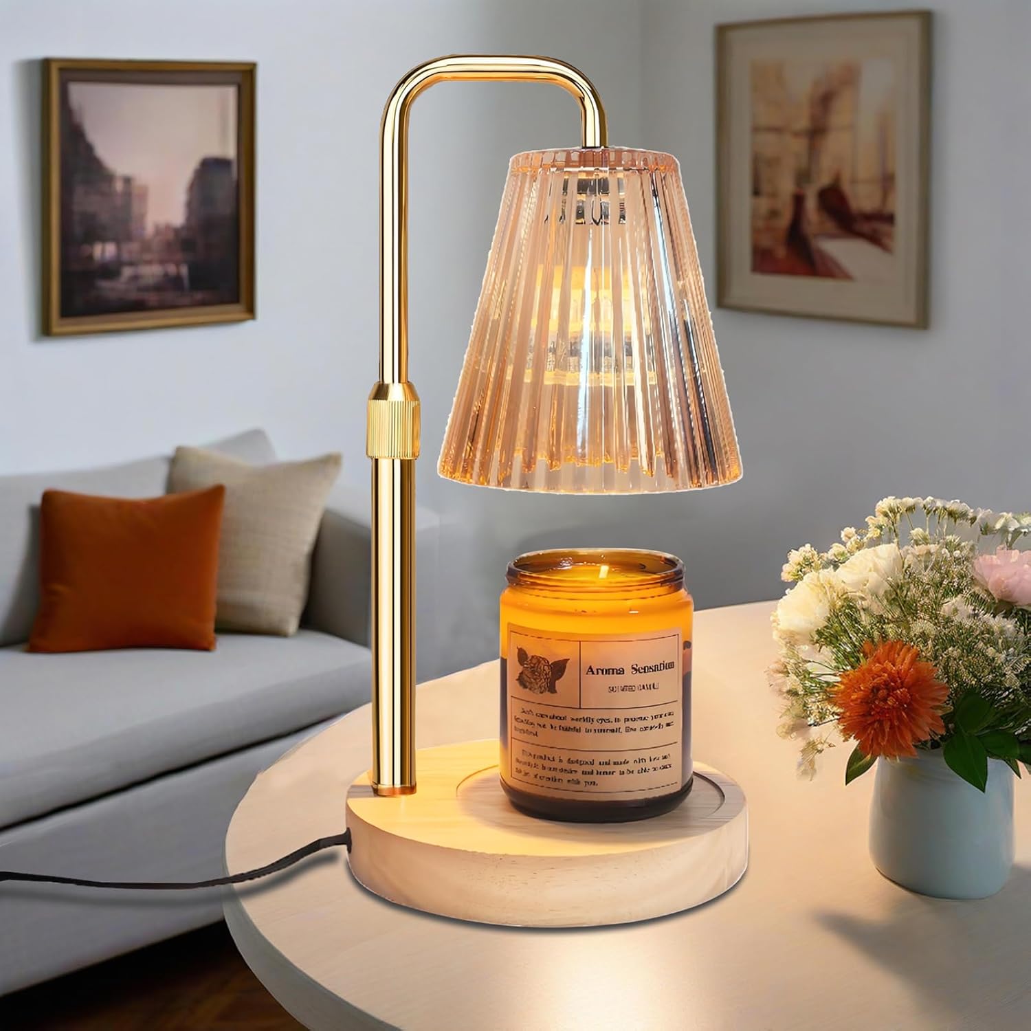 Flame-Free Candle Warmer Lamp with Timer and 3 Bulbs