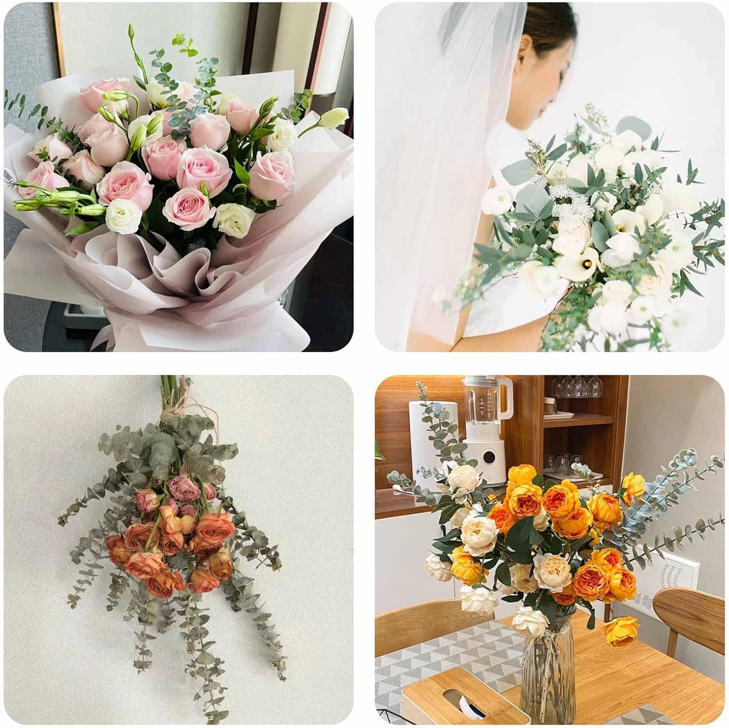 115 PCS Dried Eucalyptus Lavender Bundle for Spa Bathroom Decor