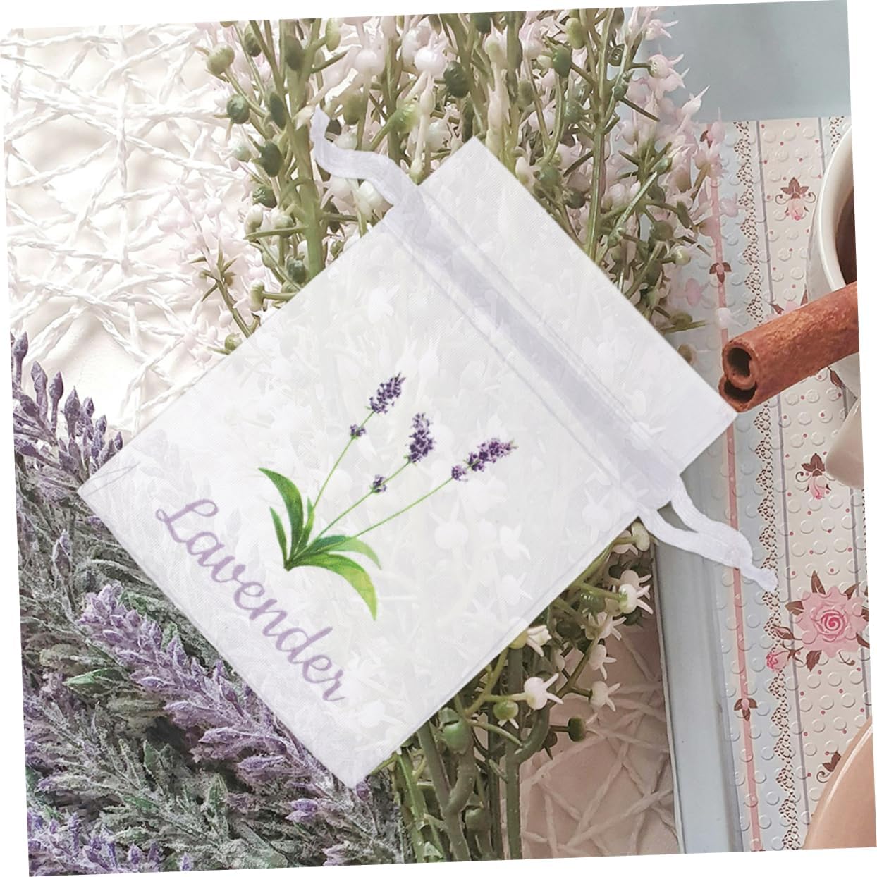 STOBAZA Dried Lavender Sachet Bags 50pcs for Home Fragrance