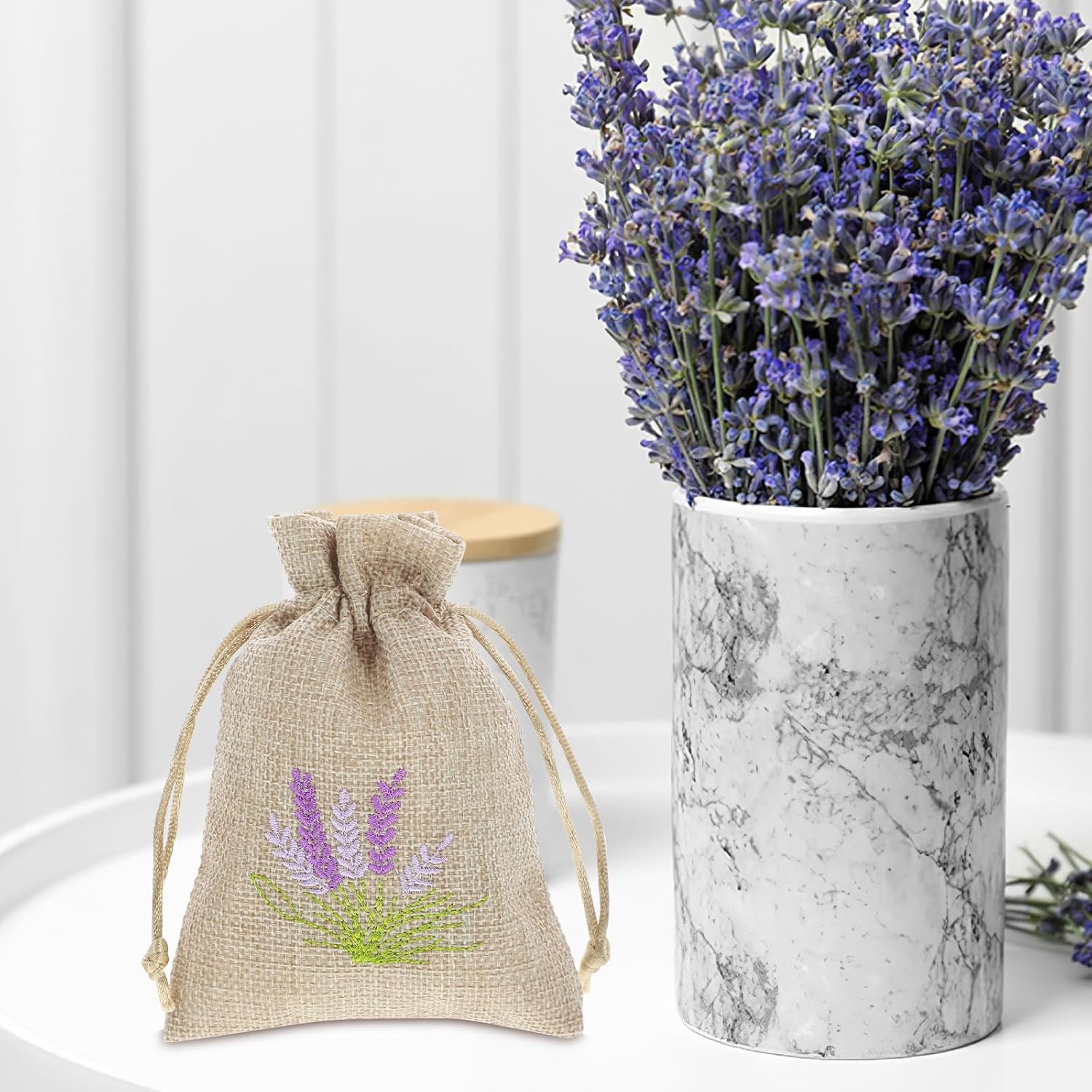Luxshiny Lavender Scented Linen Sachets 10pcs