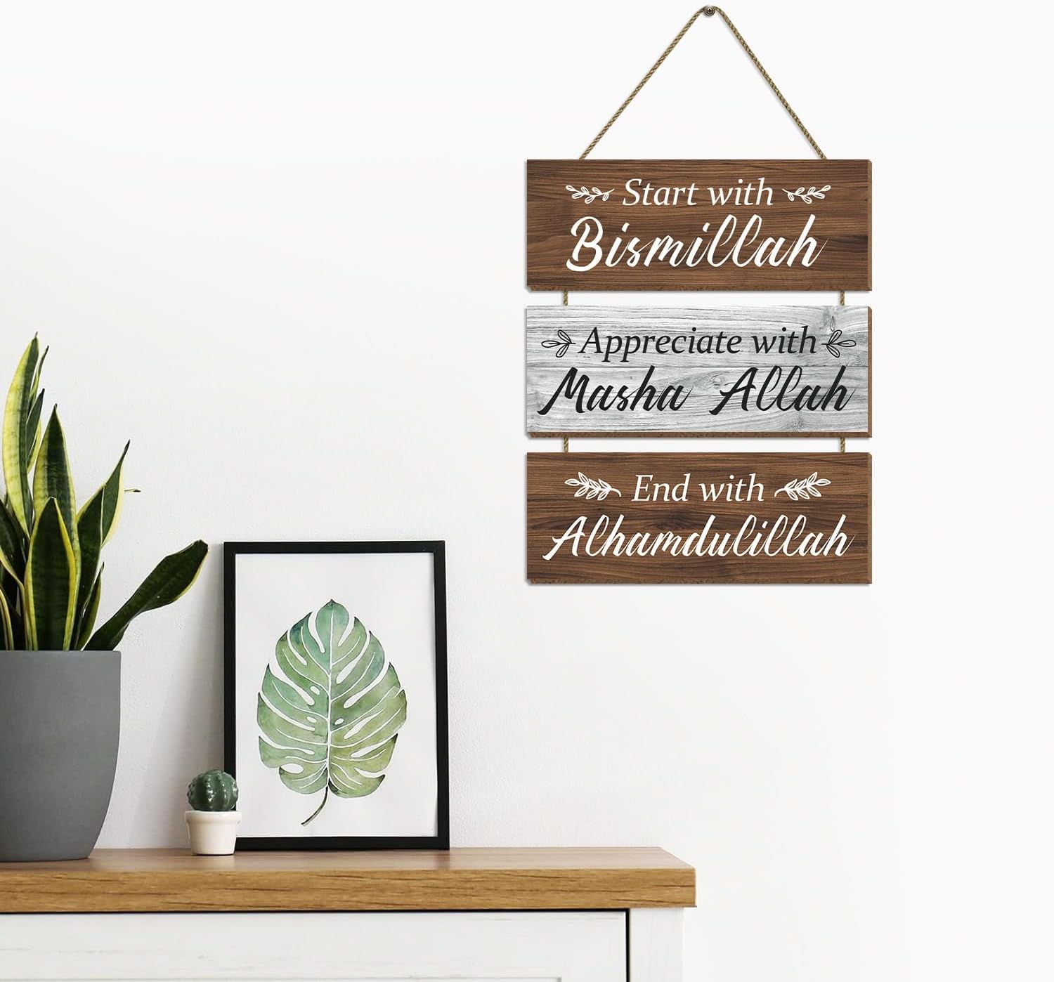CAKIROTS Islamic Wall Decor with Bismillah Quotes