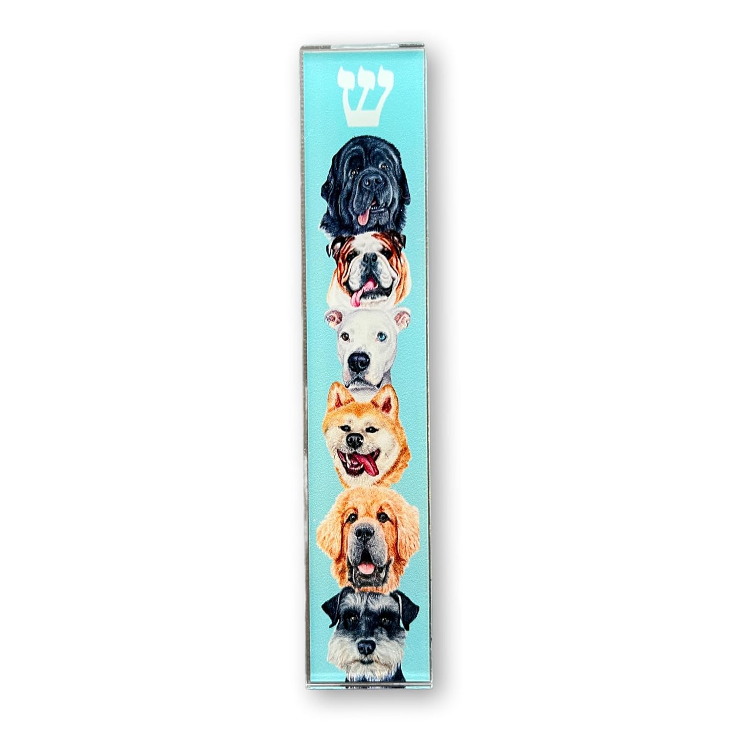 Dog Mezuzah Scroll Case Acrylic Aluminum Waterproof