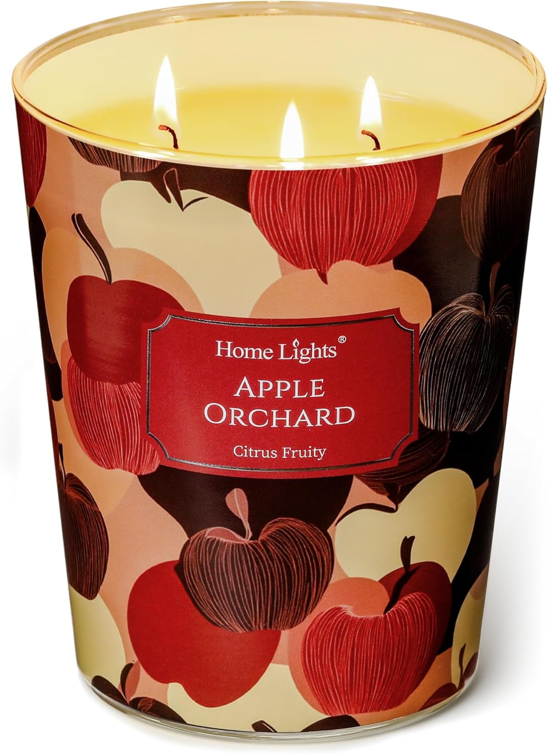 HomeLights Large Jar Candle 3 Wick Long Lasting Scented Candles