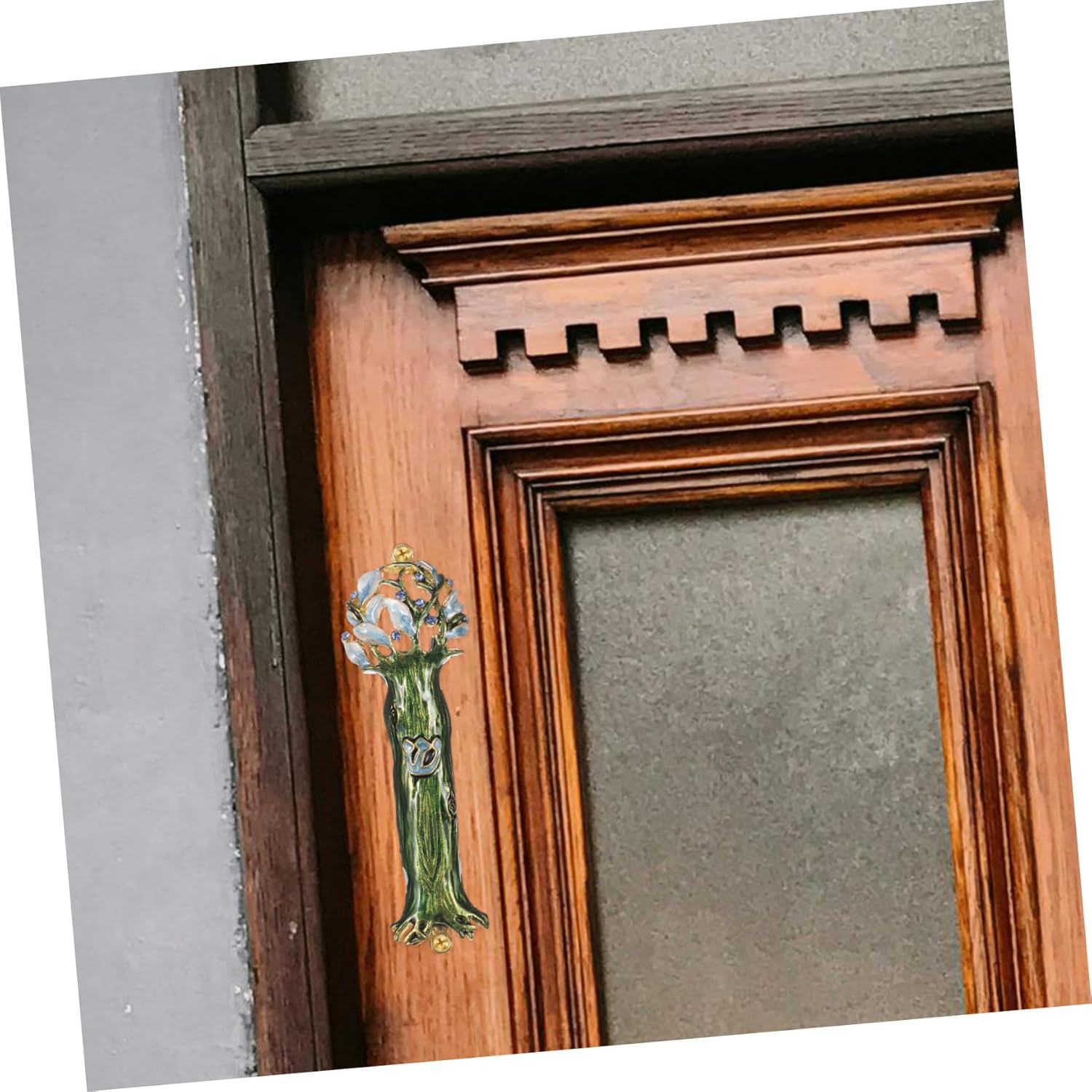 Retro Metal Religious Doorpost Scroll Deco