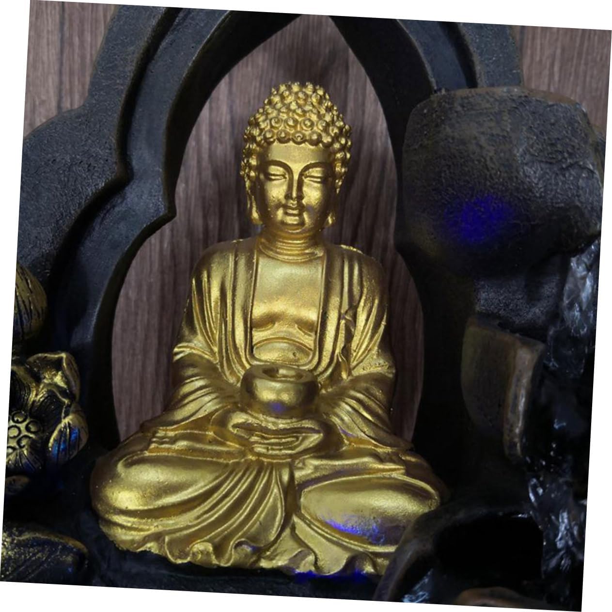 Buddha Statue Resin Tabletop Water Fountain Decor