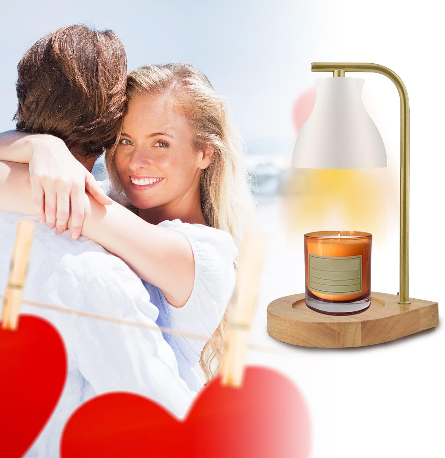 SOKCVSEA Candle Warmer Lamp with Dimmable Light