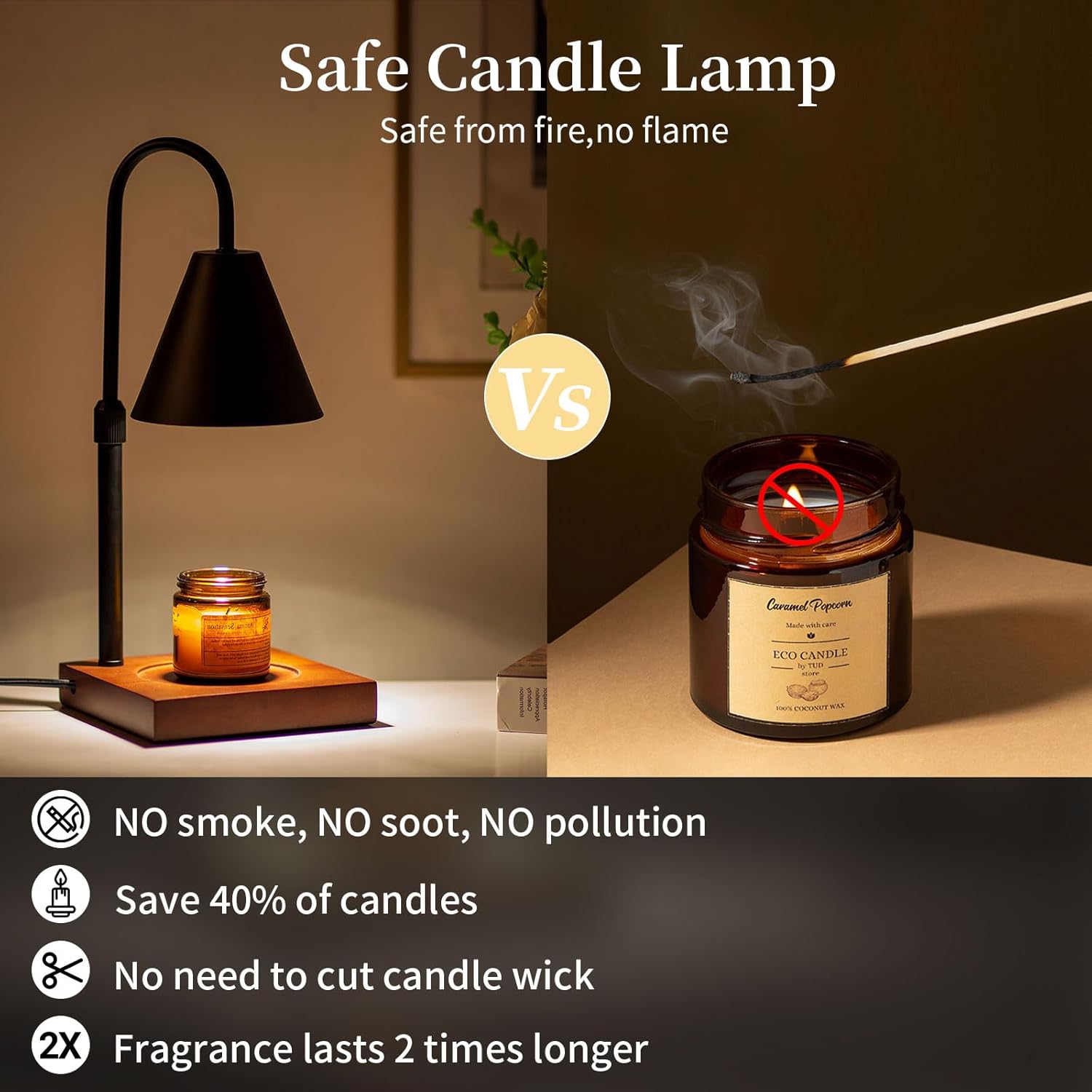 Romadedi Candle Warmer Lamp with Timer and Dimmable Light