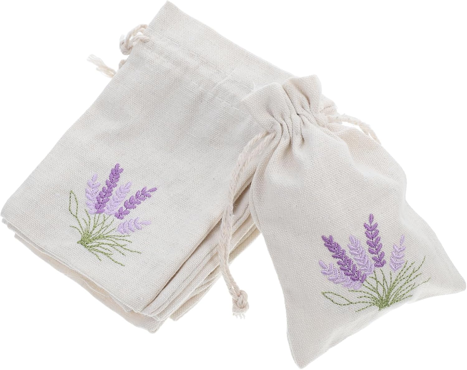 Gatuida 10 Pack Empty Drawstring Sachet Bags Lavender Decorative Packaging Holders