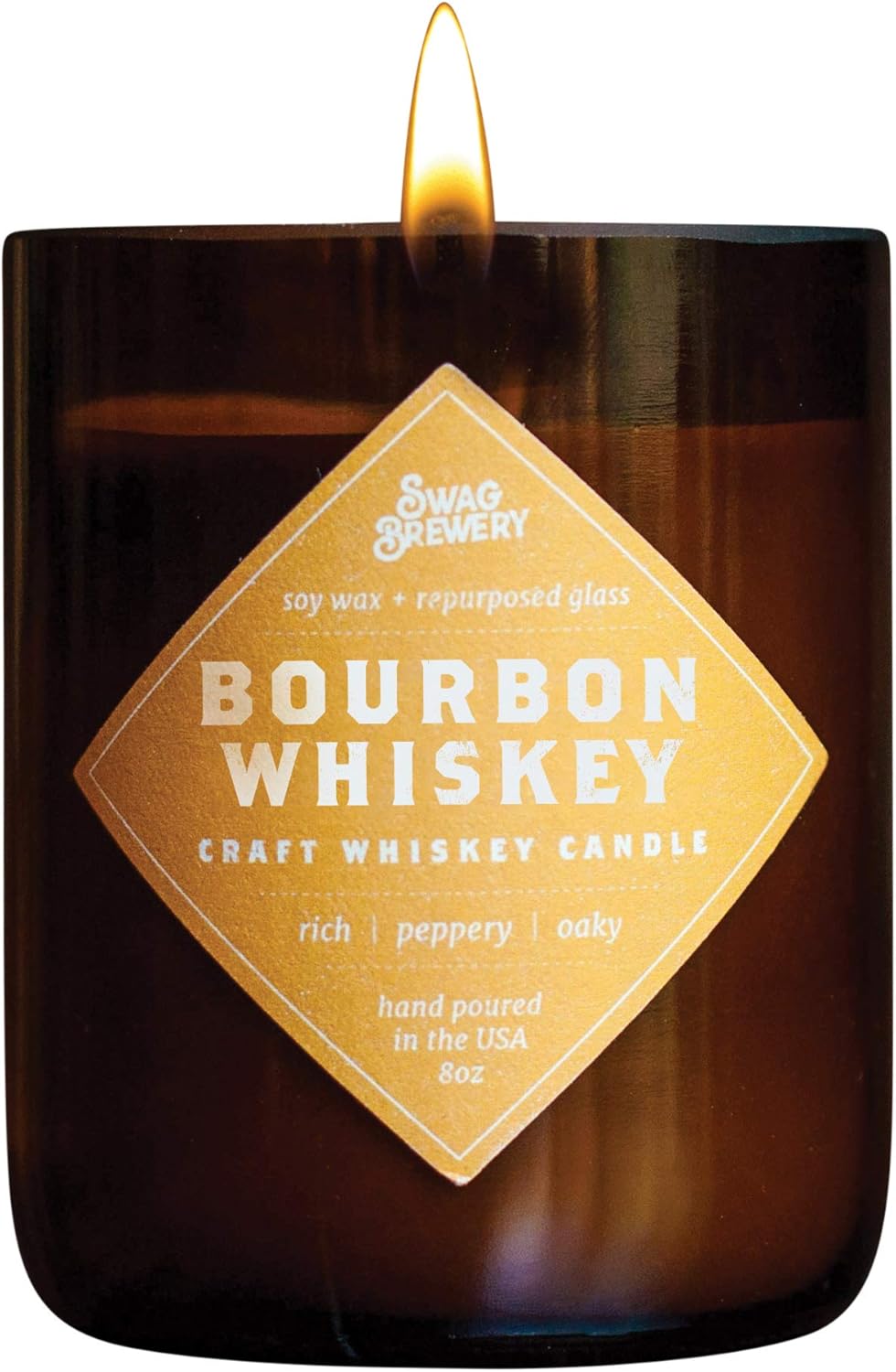 Bourbon Whiskey Brew Candle - Man Cave Gift Fathers Day Gift Scotch Bourbon Scent