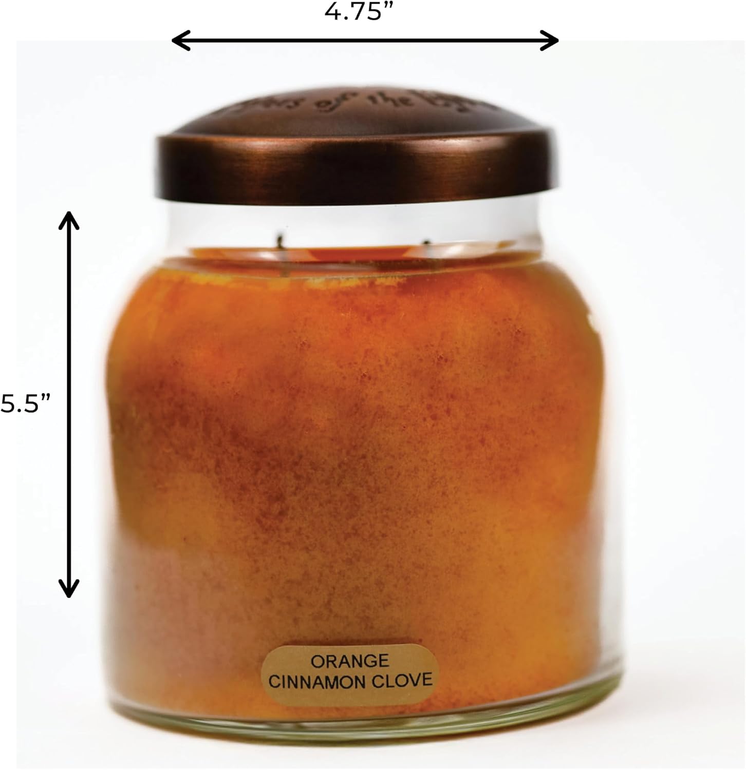 A Cheerful Giver Orange Cinnamon Clove 34oz Candle Jar with Lid