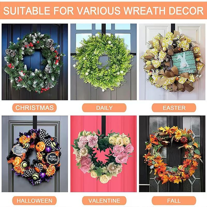 12 Inch Metal Wreath Hanger for Front Door