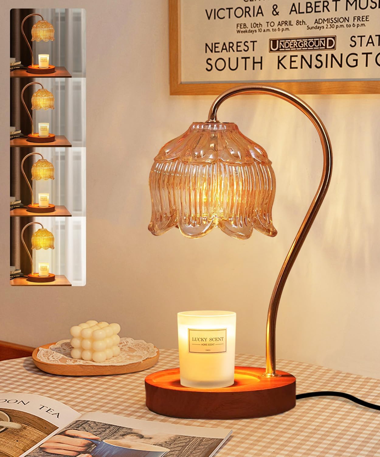 AIKAMI Candle Warmer Lamp with Timer and 2 Bulbs
