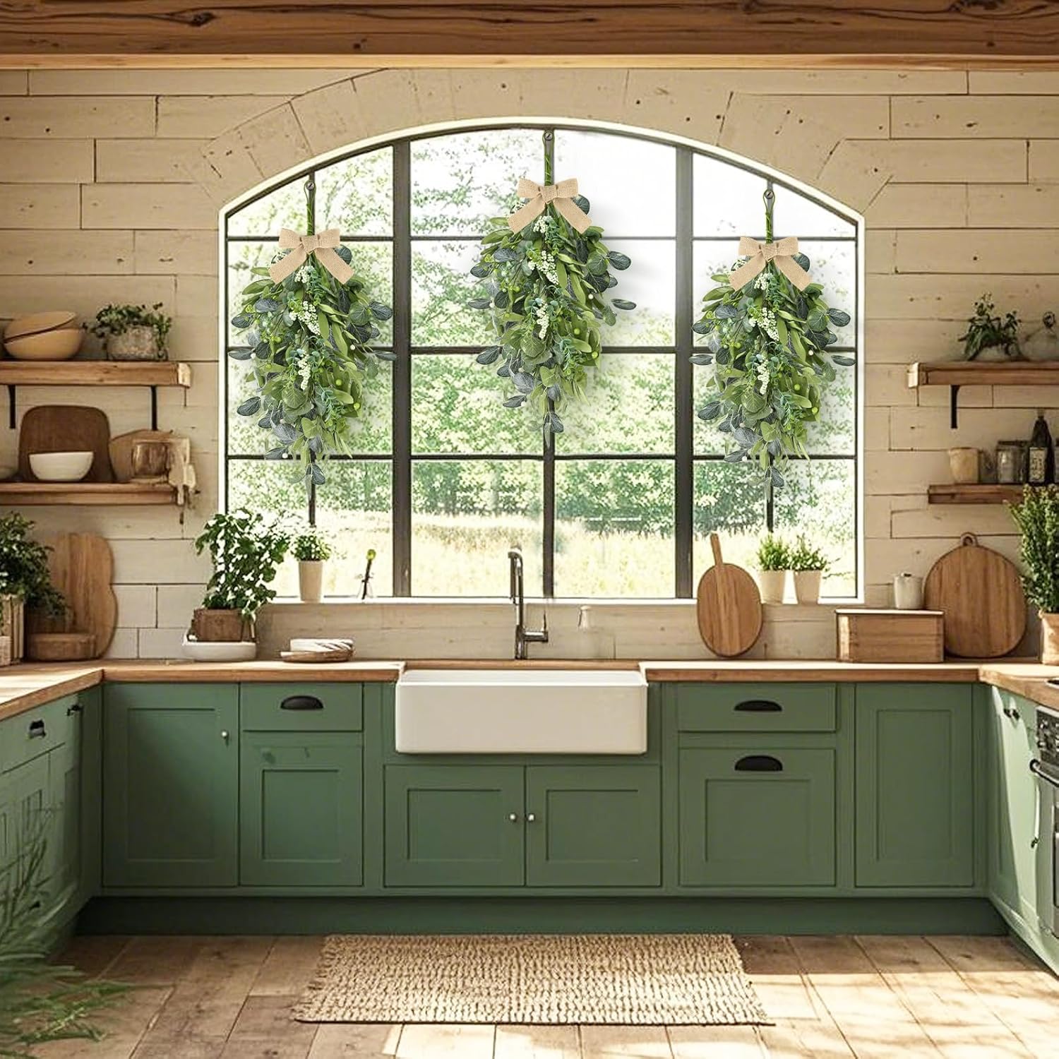 Eucalyptus Wreath Front Door 4 Pack Farmhouse Decor